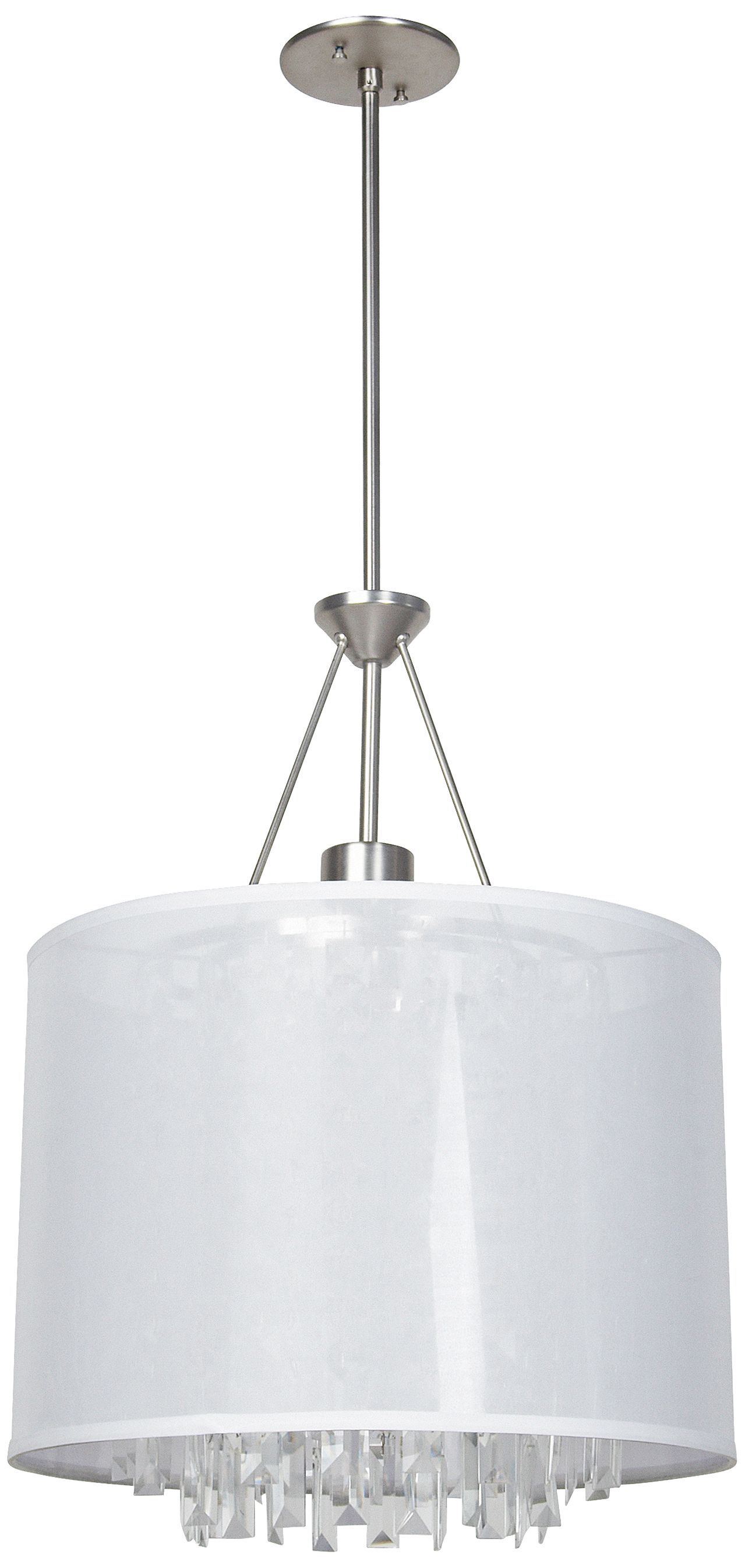 Piccadilly 18" Wide Nickel 3-Light Pendant Light