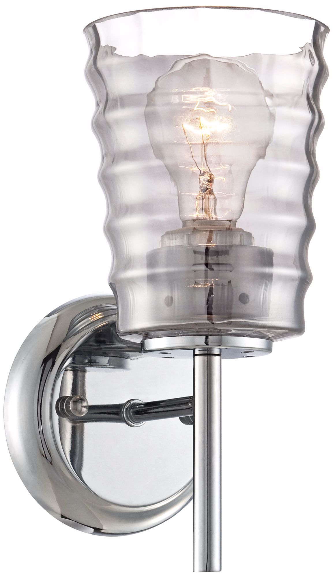 Possini Euro Design Ripple 10" High Plated Glass Wall Sconce