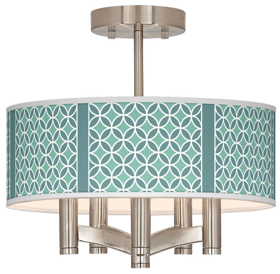 Aqua Rings Ava 5-Light Nickel Ceiling Light