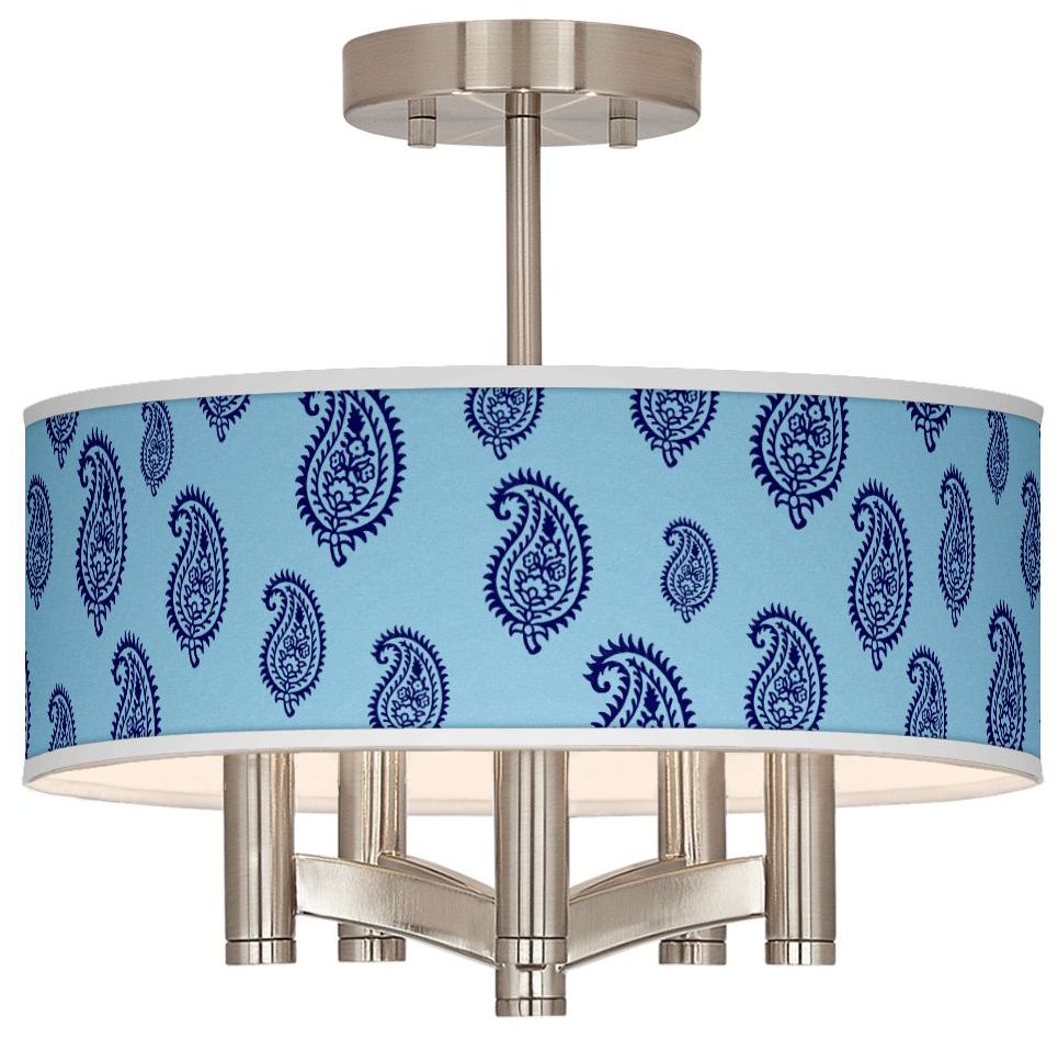 Paisley Rain Ava 5-Light Nickel Ceiling Light