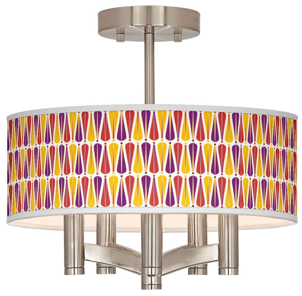 Hinder Ava 5-Light Nickel Ceiling Light