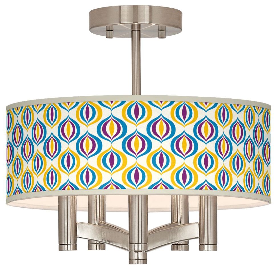 Scatter Ava 5-Light Nickel Ceiling Light