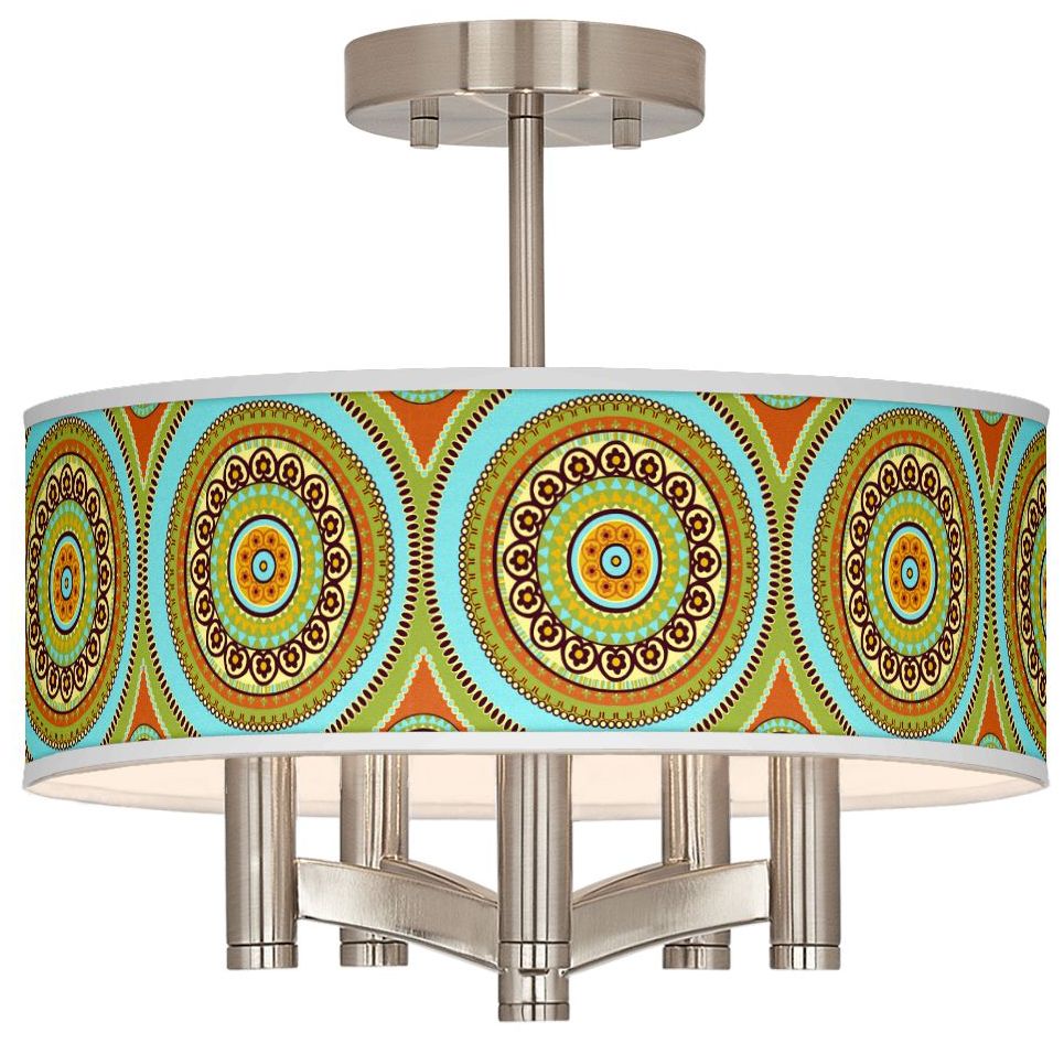 Stacy Garcia Arno Mosaic Daybreak Ava Nickel Ceiling Light