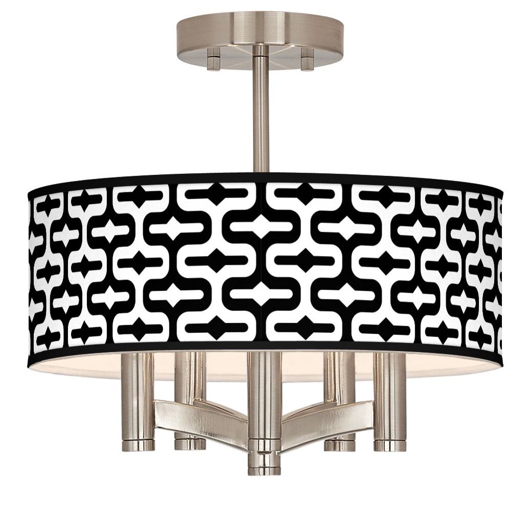 Reflection Ava 5-Light Nickel Ceiling Light