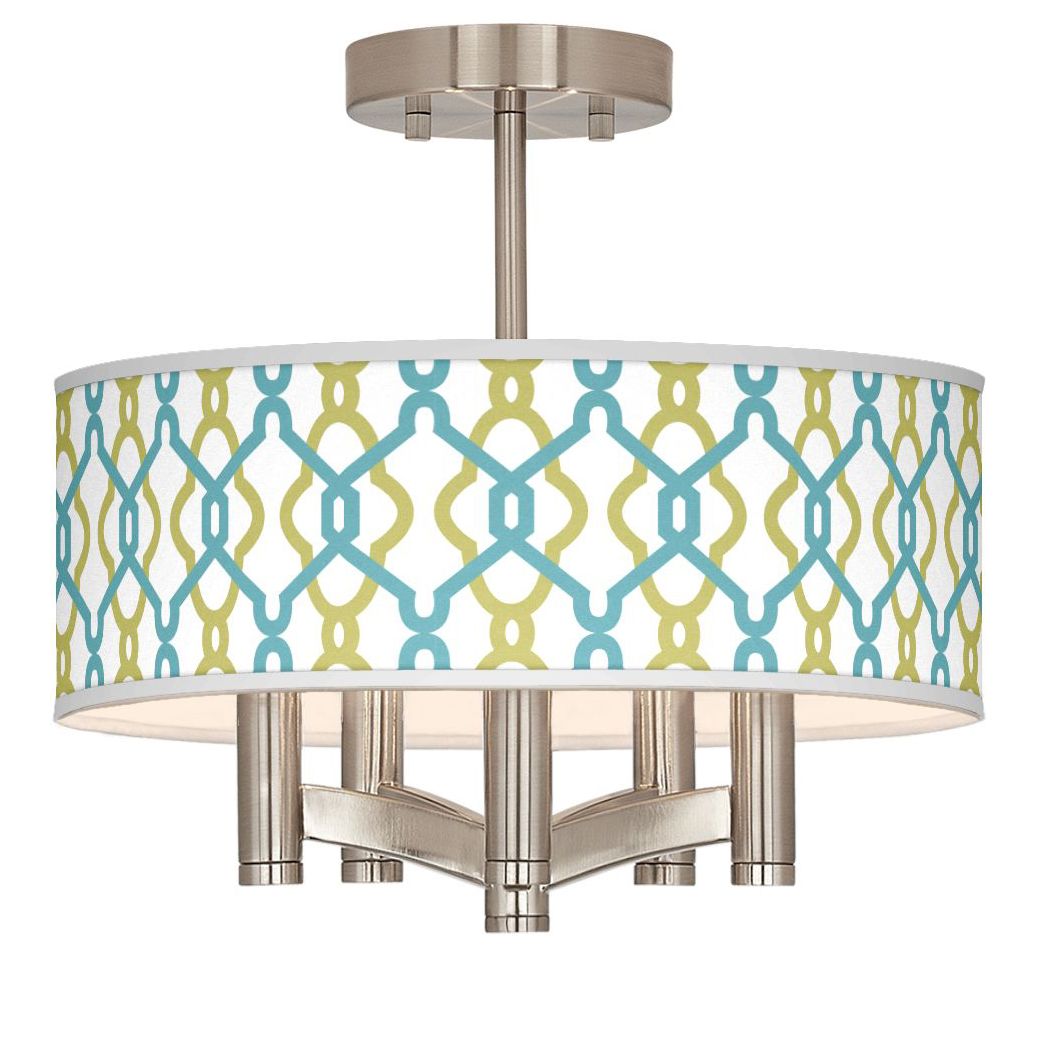 Hyper Links Ava 5-Light Nickel Ceiling Light