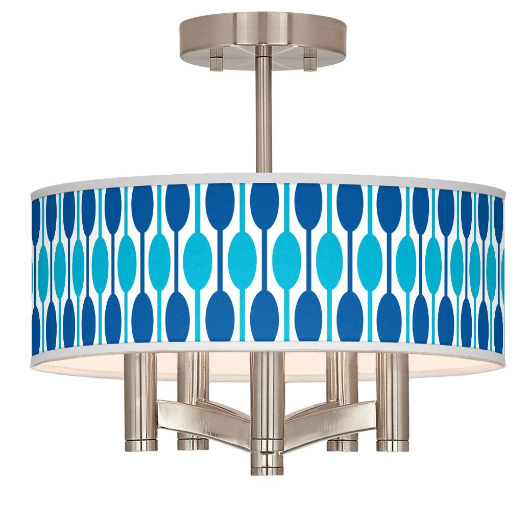 Jet Set Ava 5-Light Nickel Ceiling Light