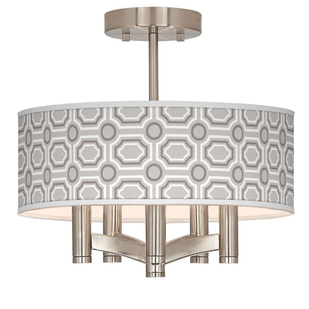 Luxe Tile Ava 5-Light Nickel Ceiling Light