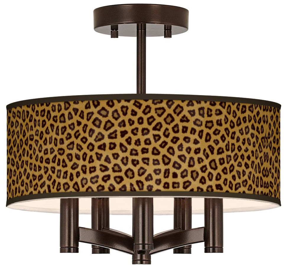 Safari Cheetah Ava 5-Light Bronze Ceiling Light