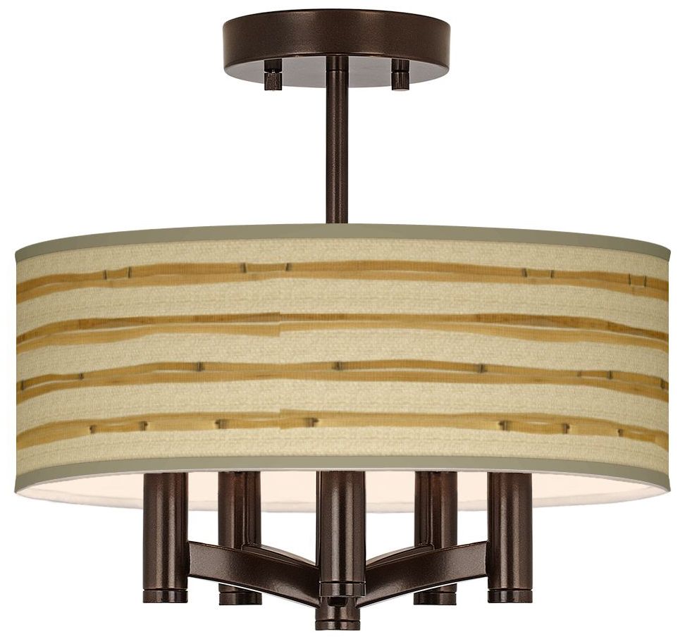 Bamboo Wrap Ava 5-Light Bronze Ceiling Light