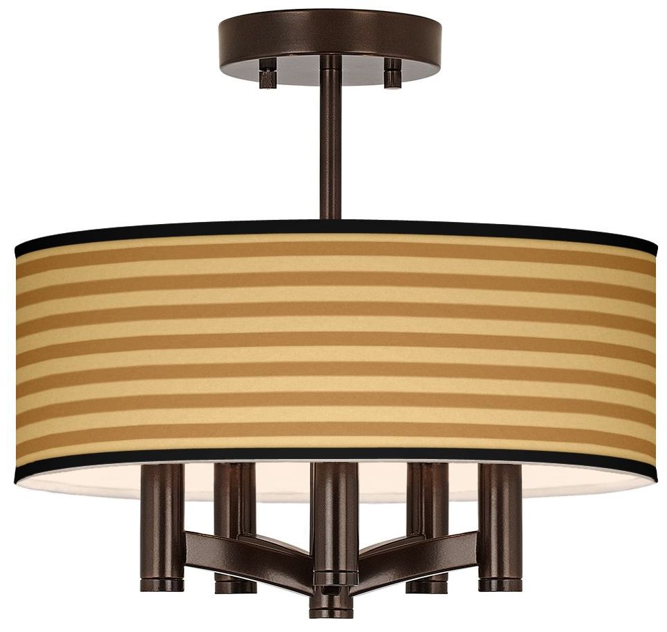 Butterscotch Parallels Ava 5-Light Bronze Ceiling Light