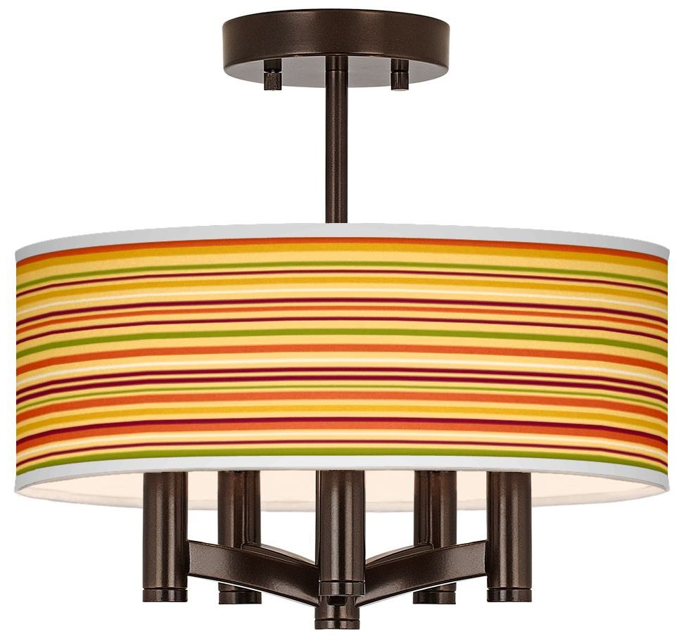 Stacy Garcia Harvest Stripe Ava Bronze Ceiling Light