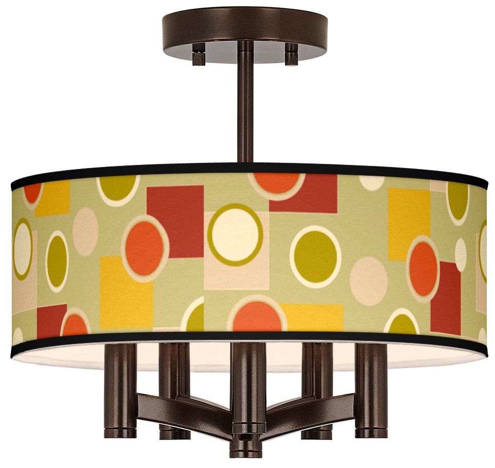 Retro Citrus Medley Ava 5-Light Bronze Ceiling Light