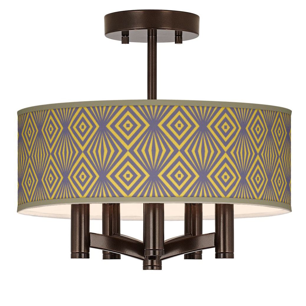 Deco Revival Ava 5-Light Bronze Ceiling Light