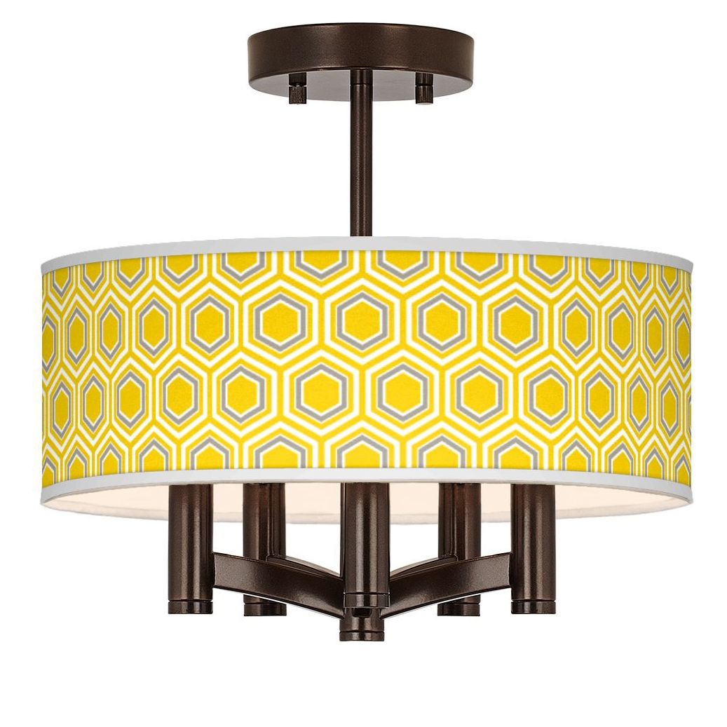 Honeycomb Ava 5-Light Bronze Ceiling Light