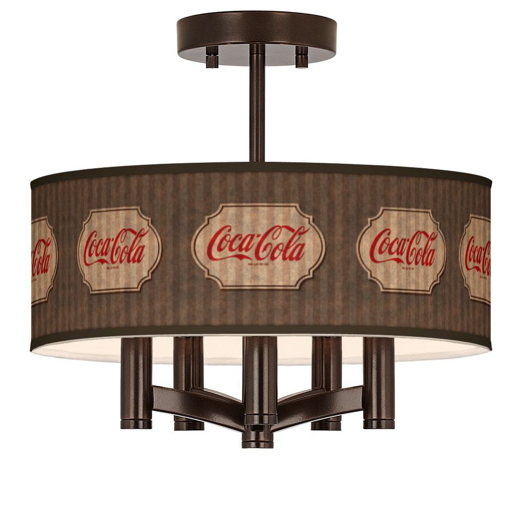 Coca-Cola&reg; Vintage Brown Ava 5-Light Ceiling Light