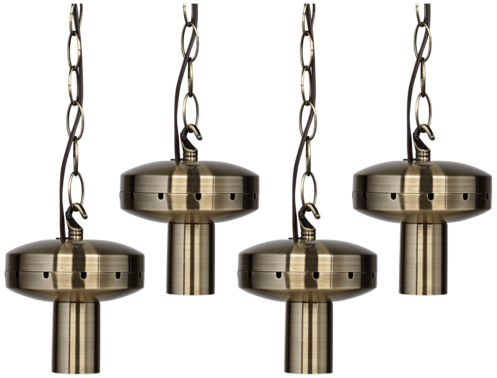 4 Light Antique Brass Shade - Swag Chandelier DIY Kit