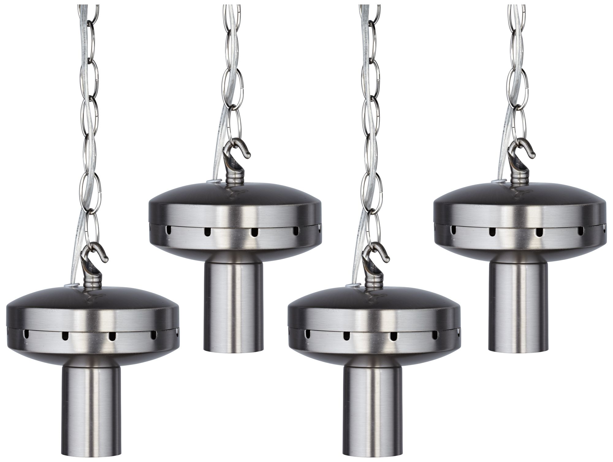 4 Light Brushed Steel Shade - Swag Chandelier DIY Kit