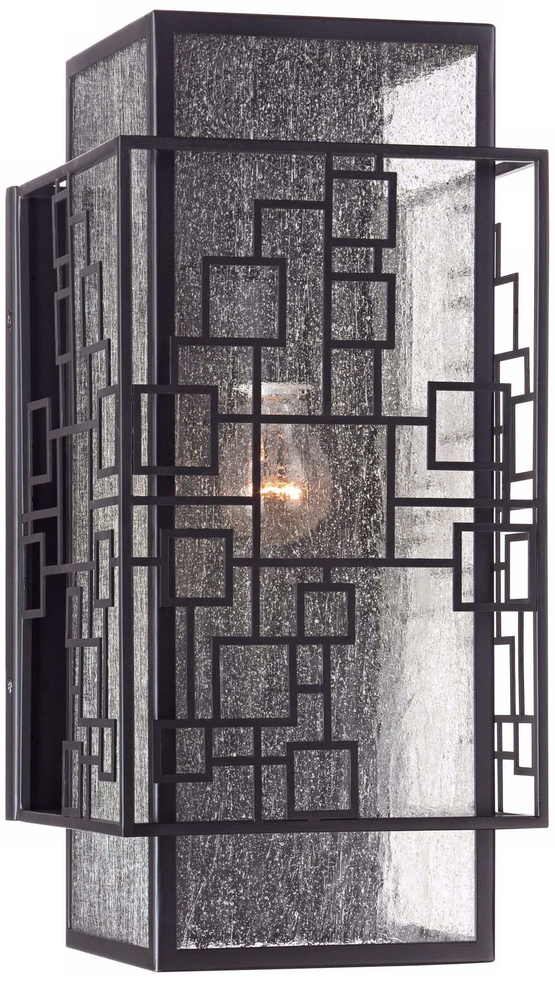 John Timberland Squares 17" High Bronze Outdoor Wall Light