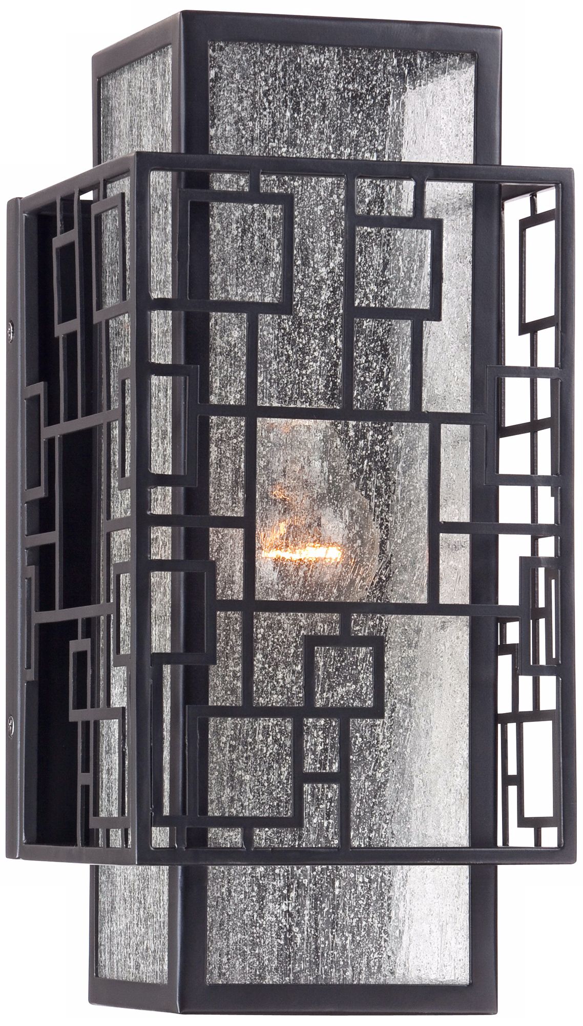 John Timberland Squares 13 1/4" Bronze Outdoor Wall Light