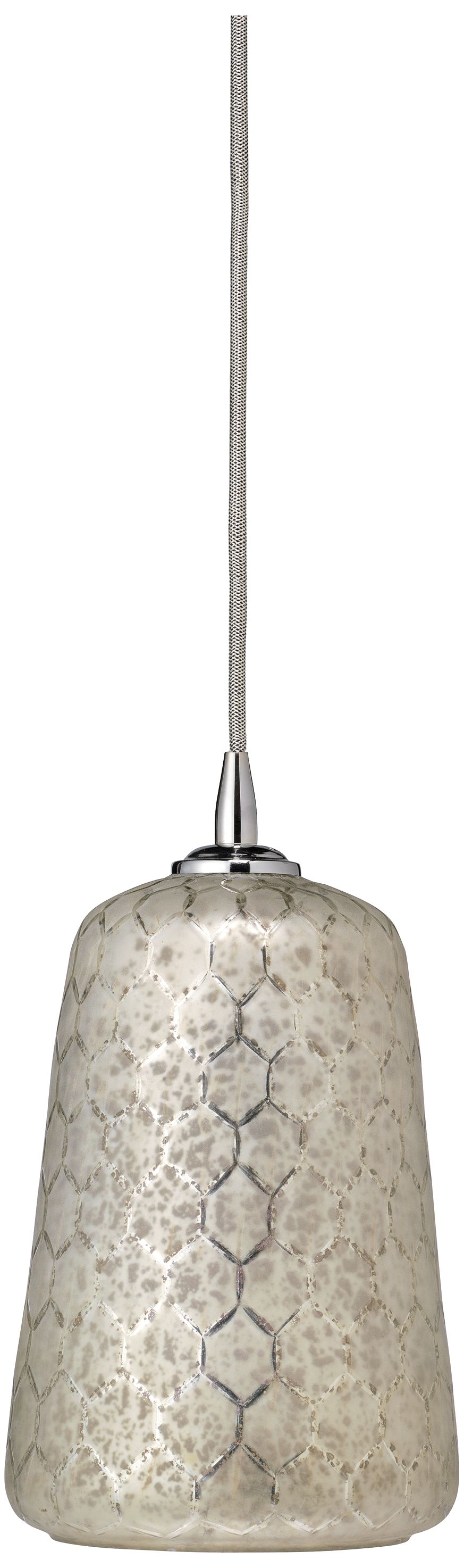 Jamie Young 7 1/2" Wide Lattice Glass Bell Pendant Light