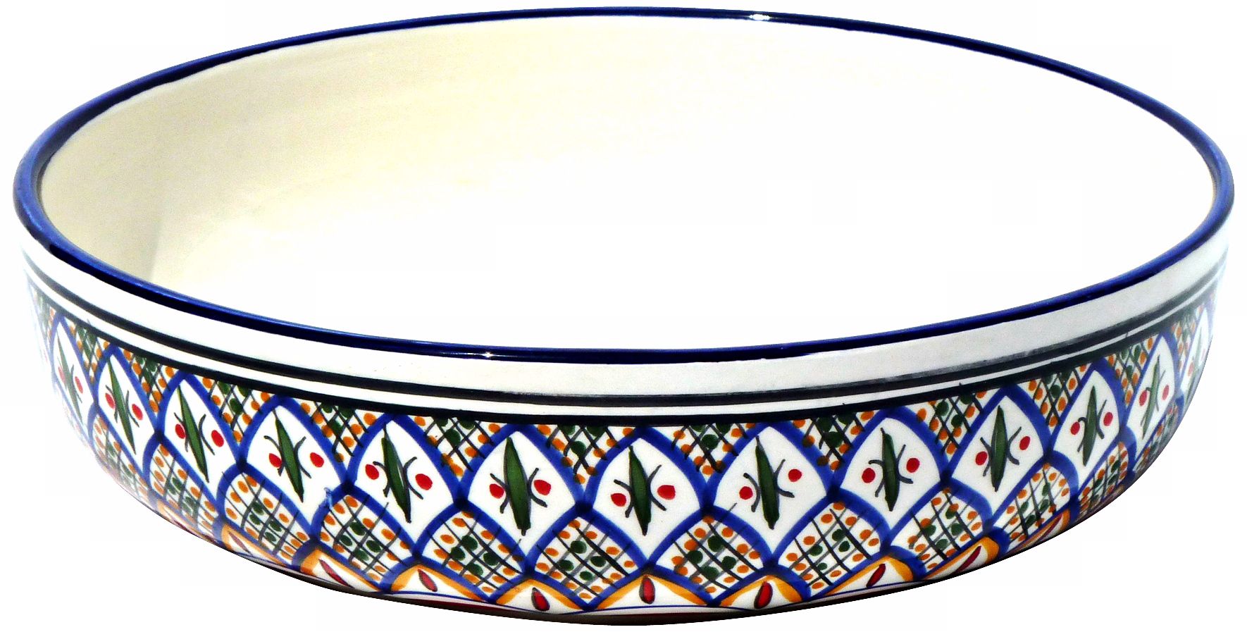 Le Souk Ceramique Tabarka Design Wide Salad/Pasta Bowl