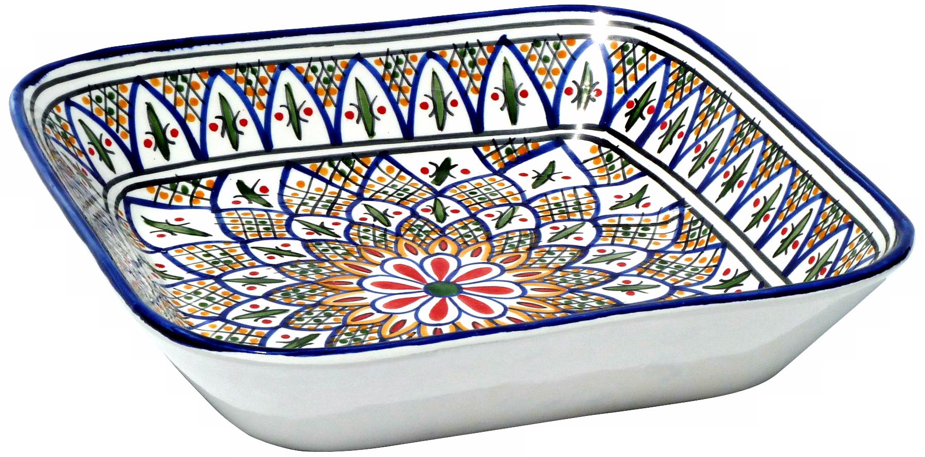 Le Souk Ceramique Tabarka Design Square Serving Bowl