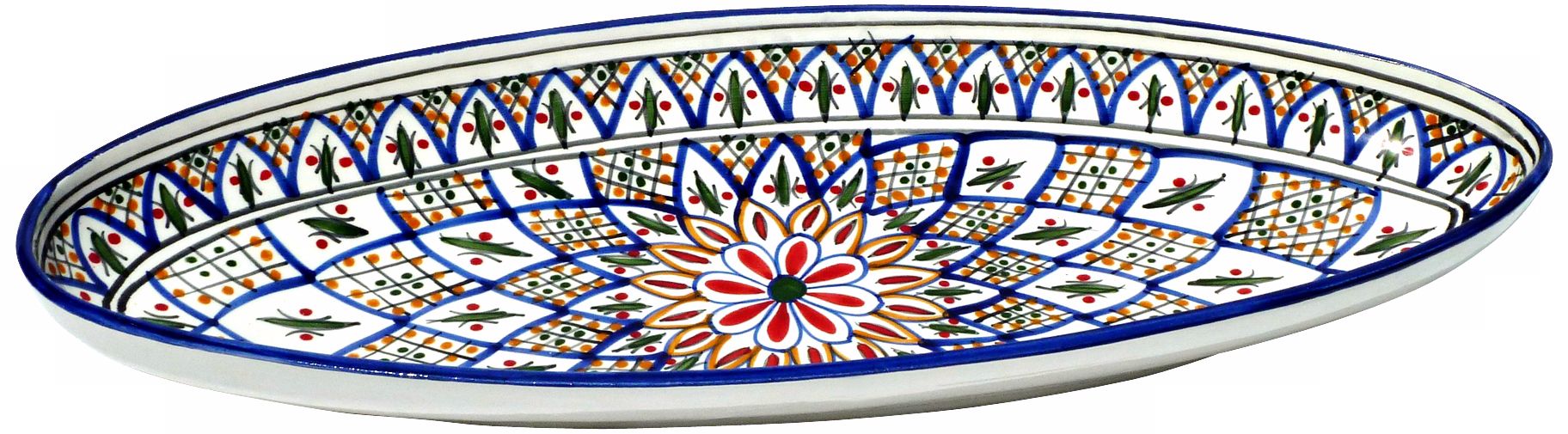 Le Souk Ceramique Tabarka Design Extra Large Oval Platter