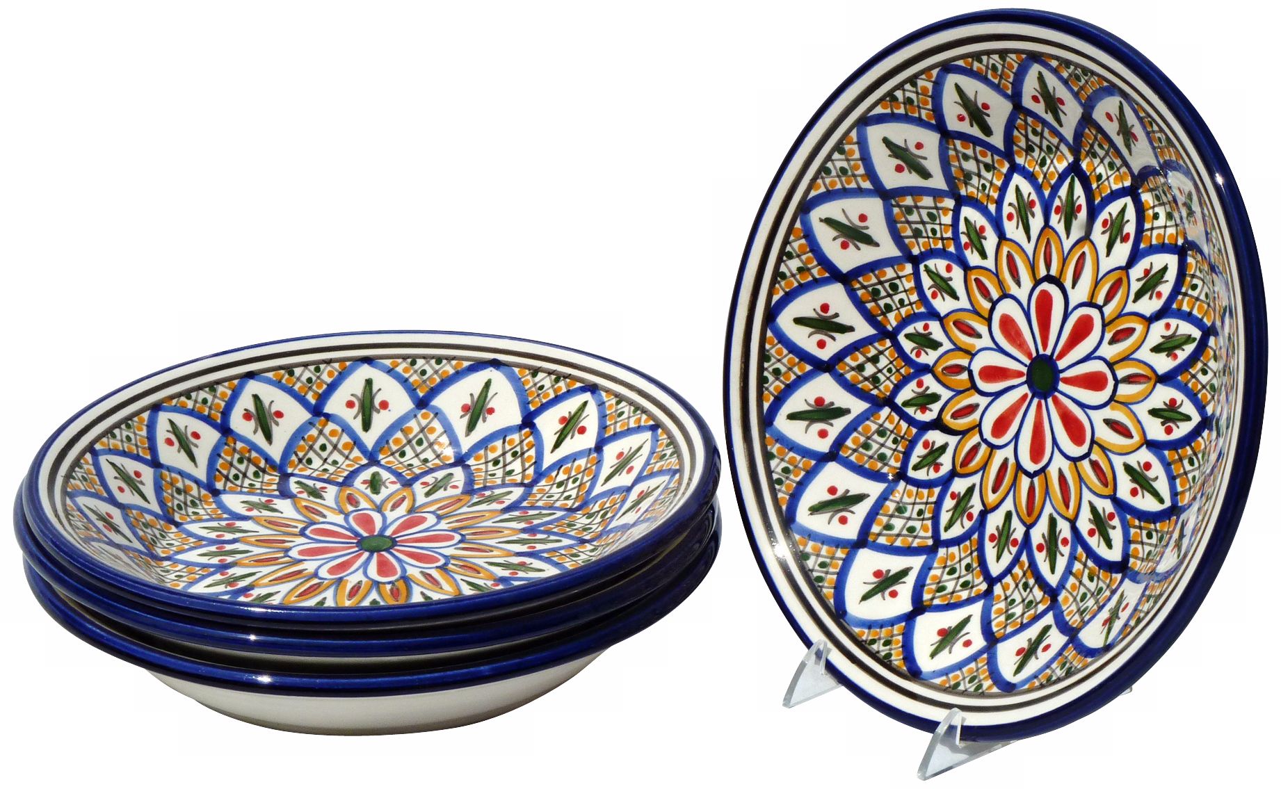 Le Souk Ceramique Set of 4 Tabarka Pasta/Salad Bowls