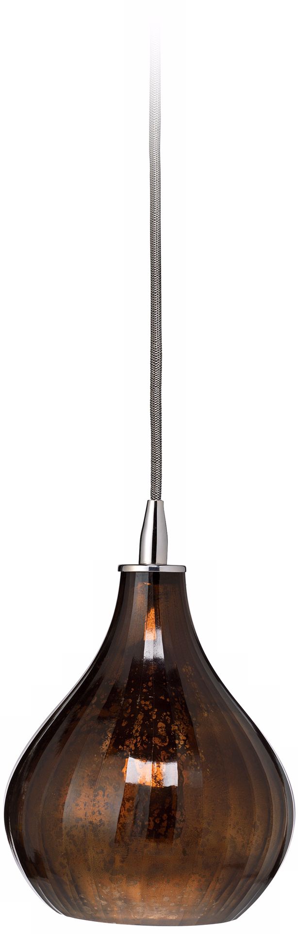 Jamie Young Antique Chocolate 7"W Curved Pendant Light