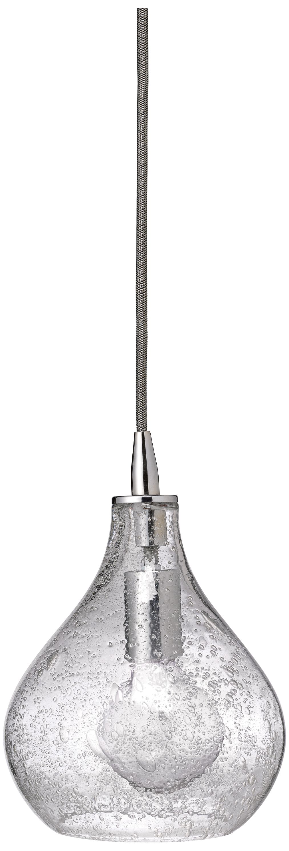 Jamie Young 7"W Clear Glass Small Curved Pendant Light