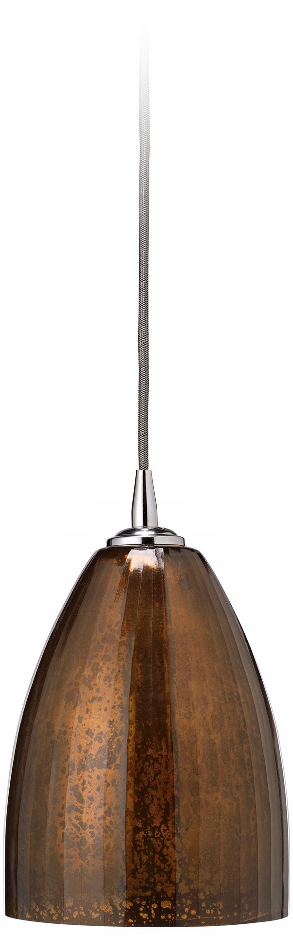 Jamie Young 9" Wide Chocolate Glass Dome Pendant Light
