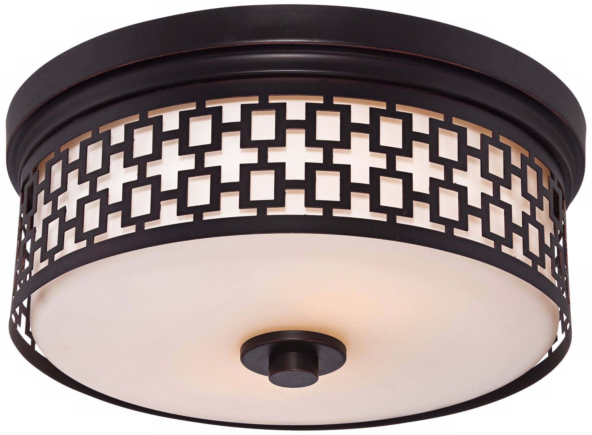 Safi Trellis 13 1/2" Wide Oil-Rubbed Bronze Ceiling Light