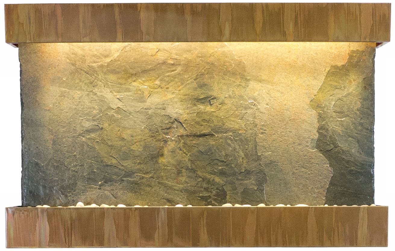 Classic Quarry Jera Slate 51" Wide Copper Wall Fountain