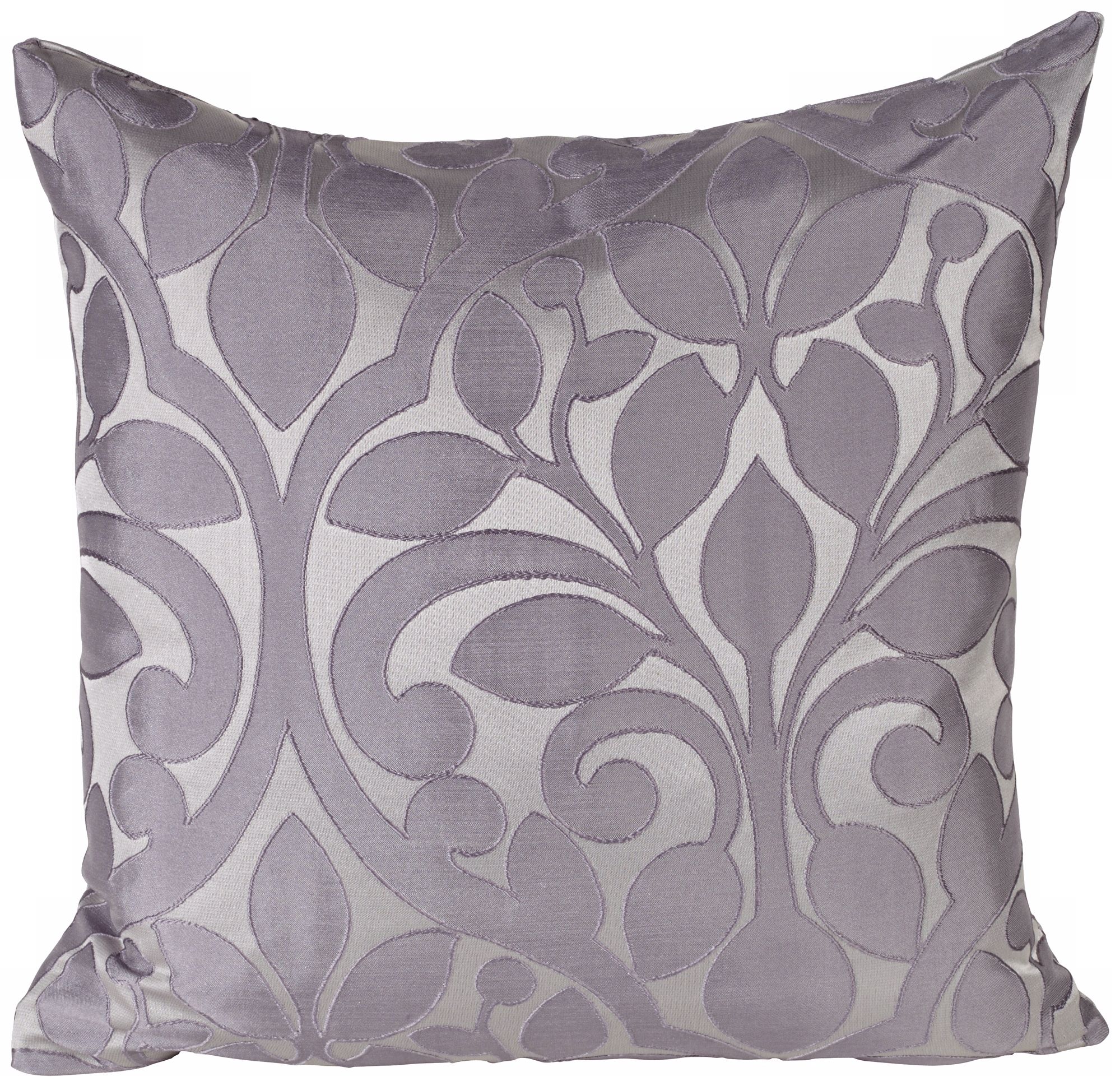 Lillian Platinum 18" Square Down Accent Pillow