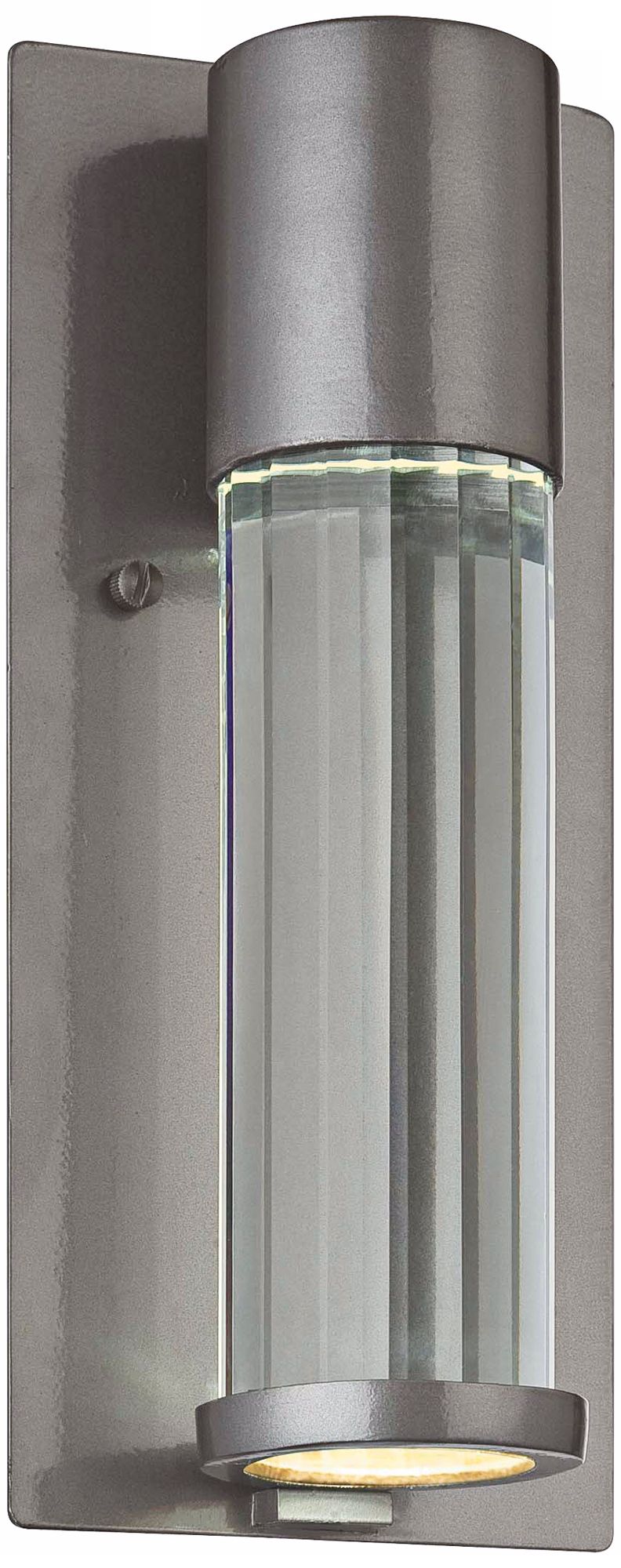 Silver Glass 11" High Outdoor Wall Sconce