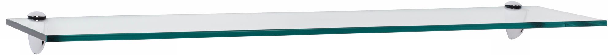 Peacock Chrome 8" Deep Floating Glass Shelves