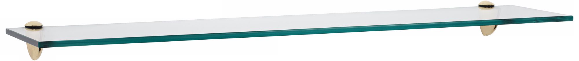 Peacock Brass 8" Deep Floating Glass Shelves