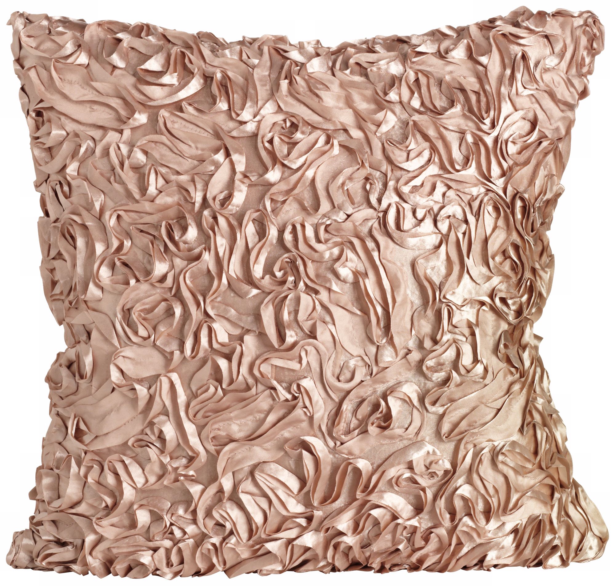 Duke Champagne Ruffles 18" Square Down Throw Pillow