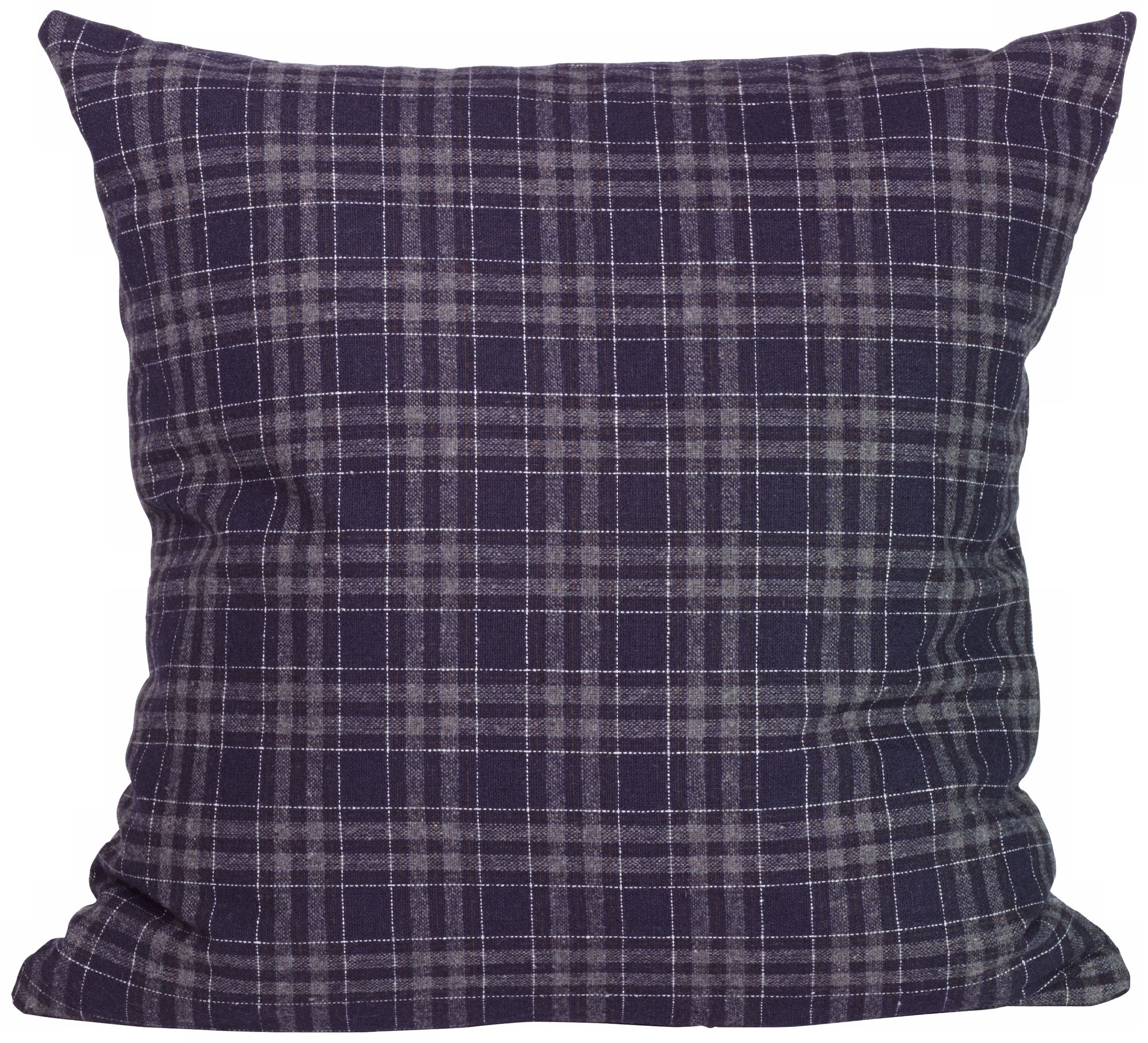 Gentlemen Plaid Navy 18" Square Down Throw Pillow
