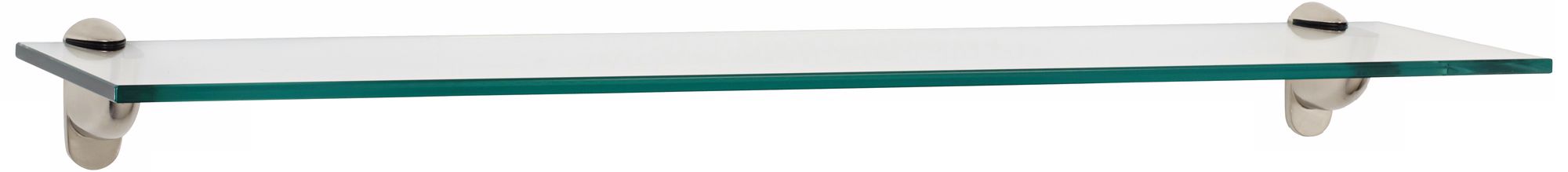 Heron Brushed Steel 6" Deep Floating Glass Shelves