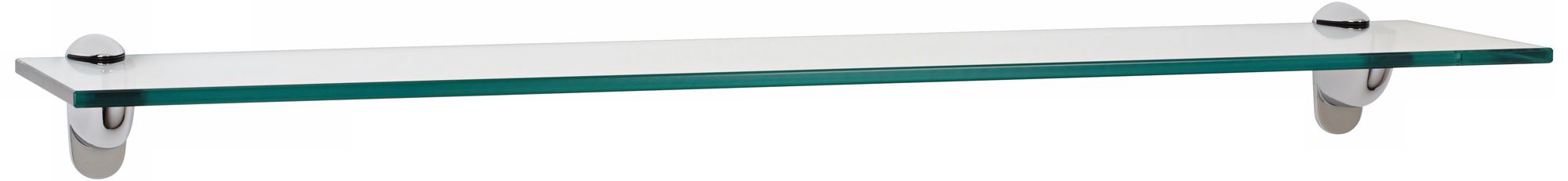 Heron Chrome 6" Deep Floating Glass Shelves