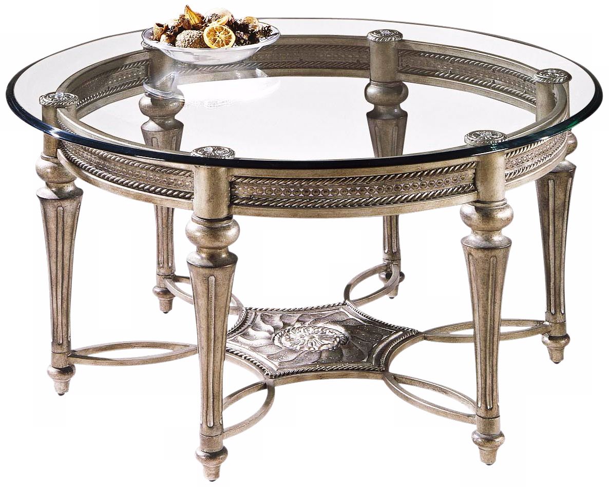 Galloway Brushed Pewter Round Cocktail Table