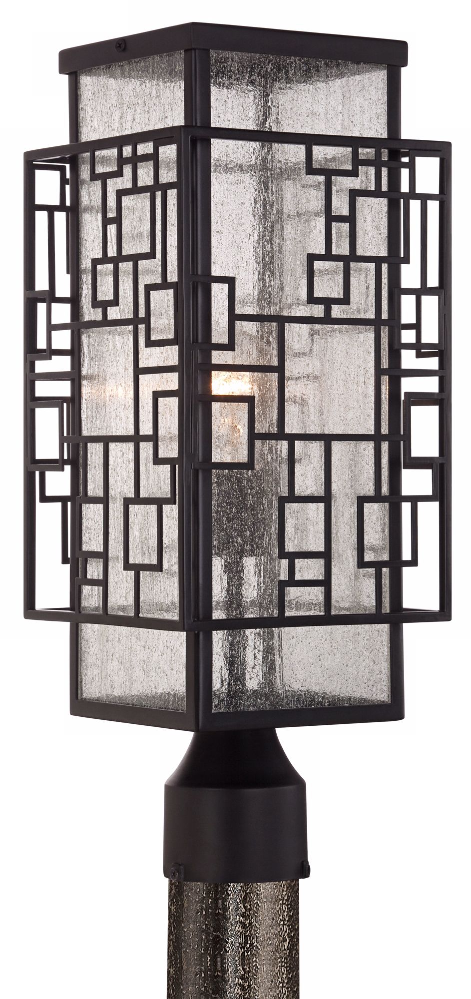 John Timberland Squares 18 1/2" Bronze Outdoor Post Light