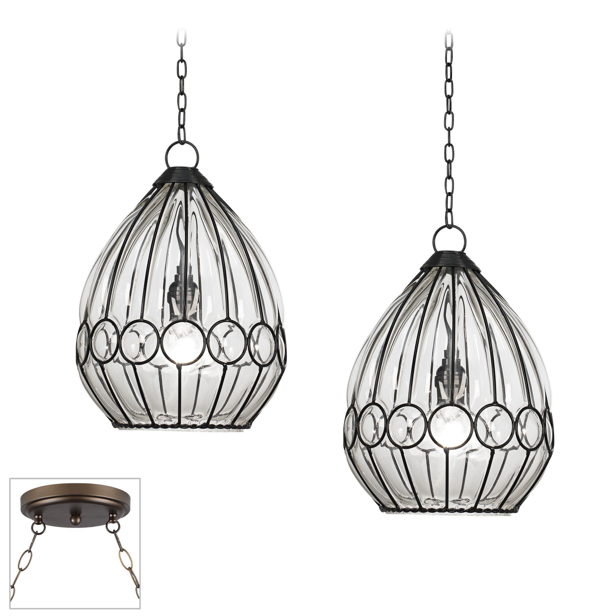 Centinela Drop Bronze Double Swag Chandelier