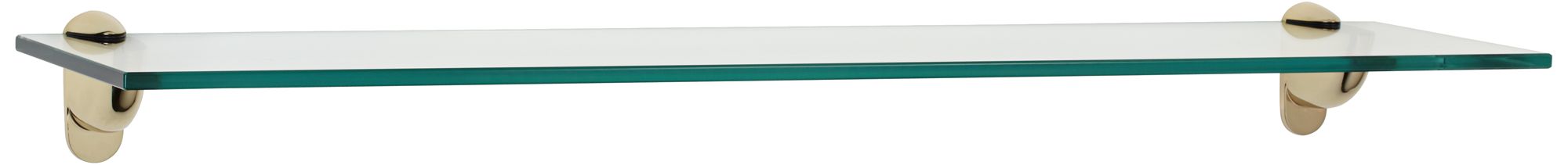 Heron Brass 8" Deep Floating Glass Shelves