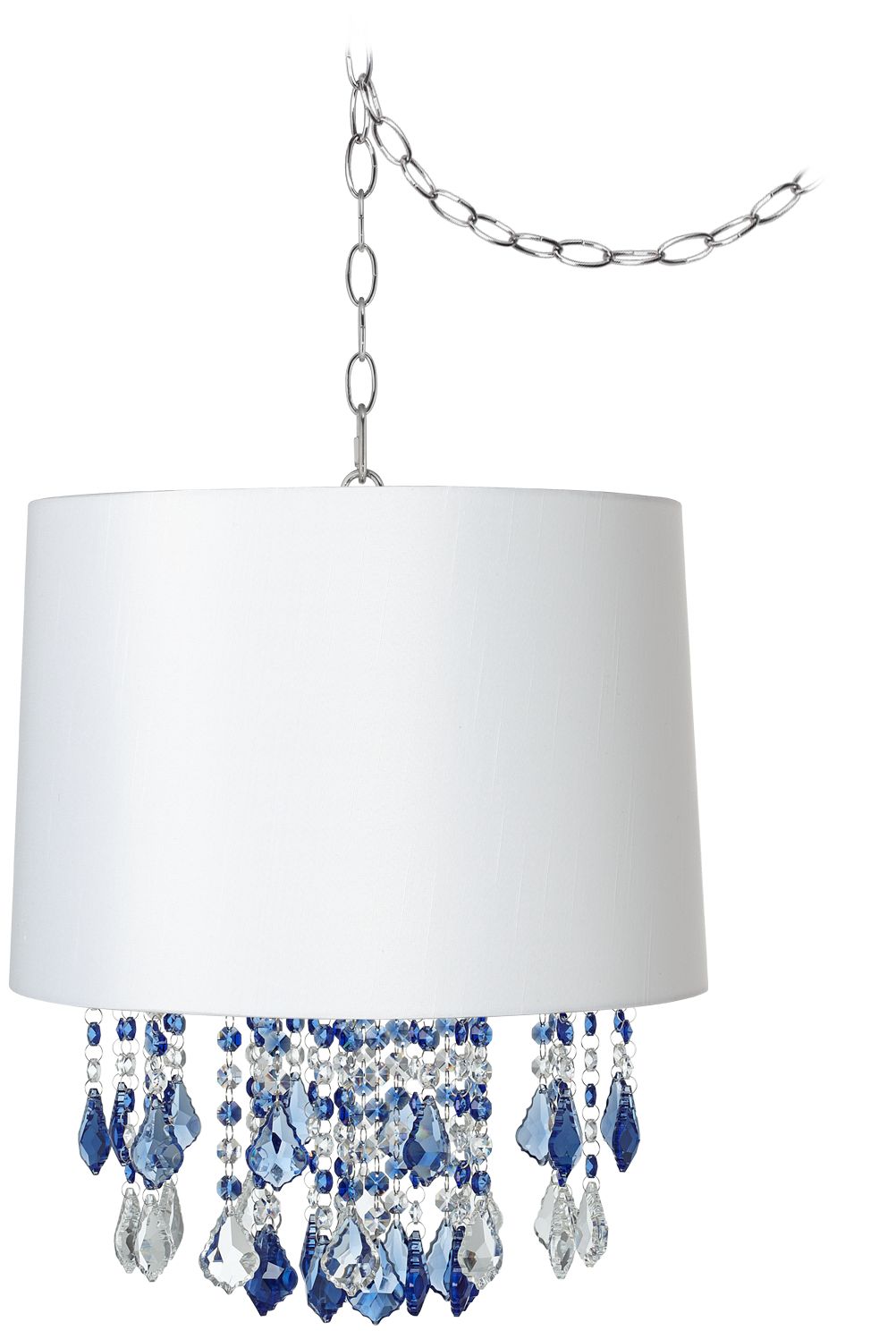 Nicolli Blue 16" Wide White Mini Chandelier
