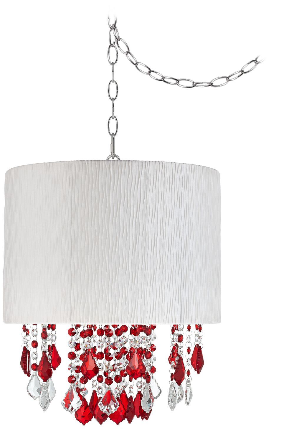 Nicolli Red 15" Wide Morell White Mini Chandelier