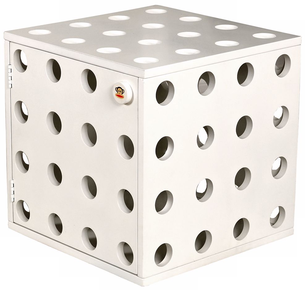 Paul Frank White Stackable Storage Cube with Door