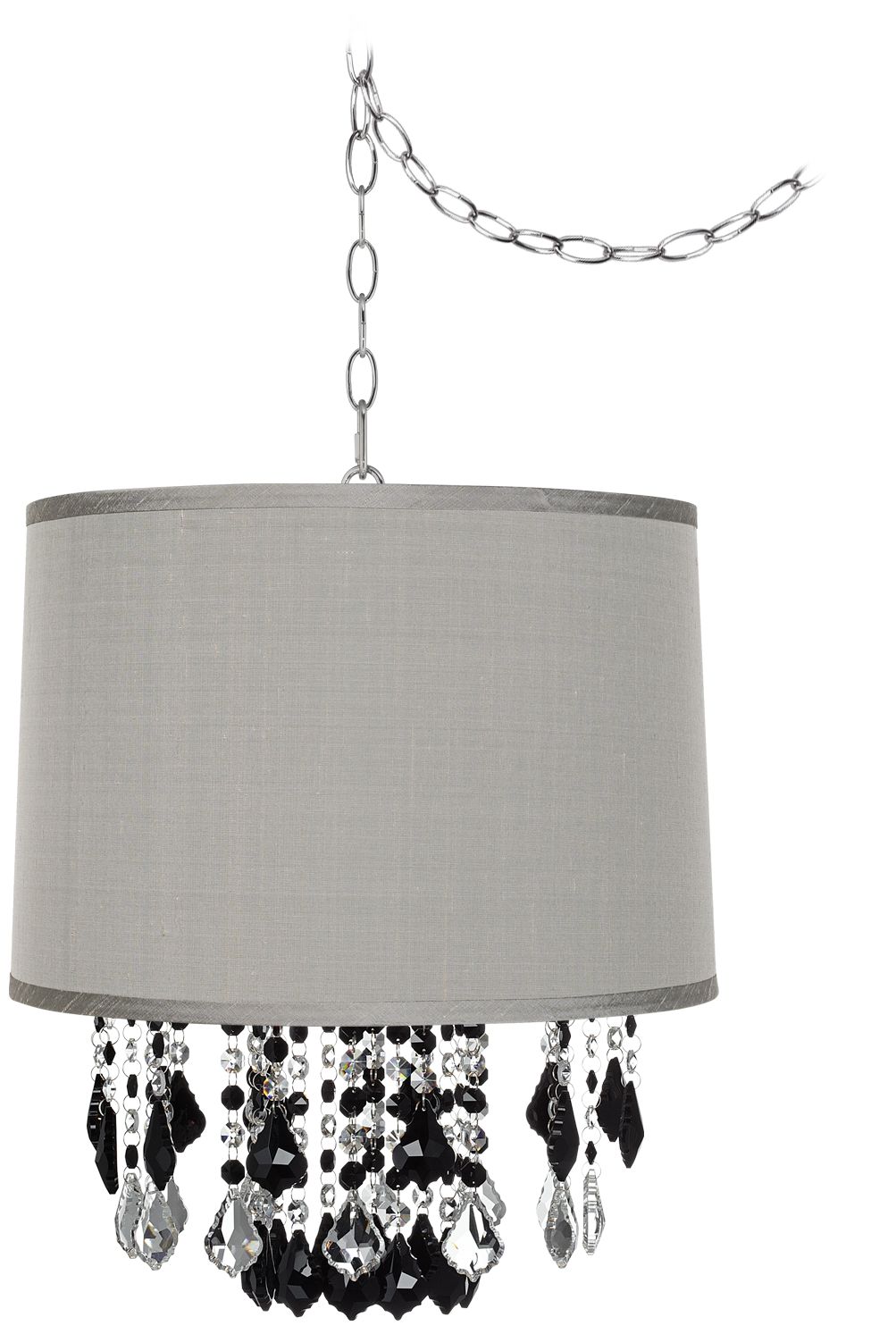 Nicolli Black 16" Wide Platinum Gray Mini Chandelier