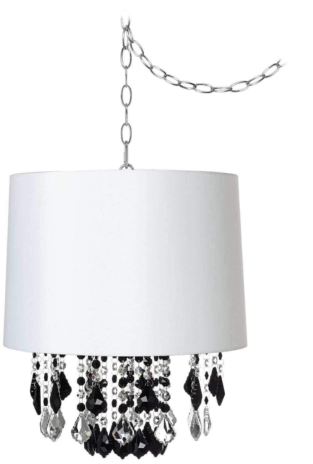 Nicolli Black 16" Wide White Mini Chandelier